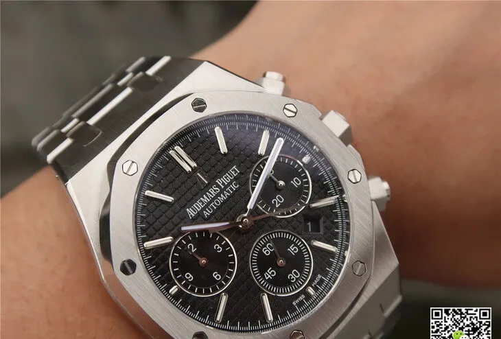 Audemars Piguet Royal Oak Chronograph 26320ST.OO.1220ST.01 OM Factory 1:1 Best Edition Replica Watch Black Dial